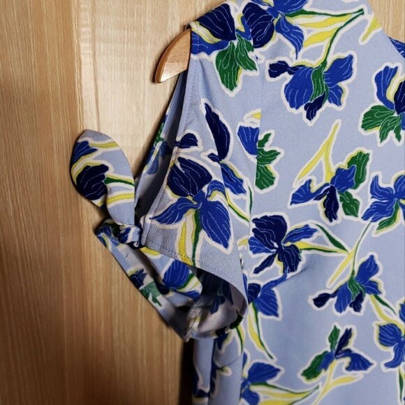 Banana Republic Factory Womens Blue Floral Mini Dress Small - Picture 3 of 5